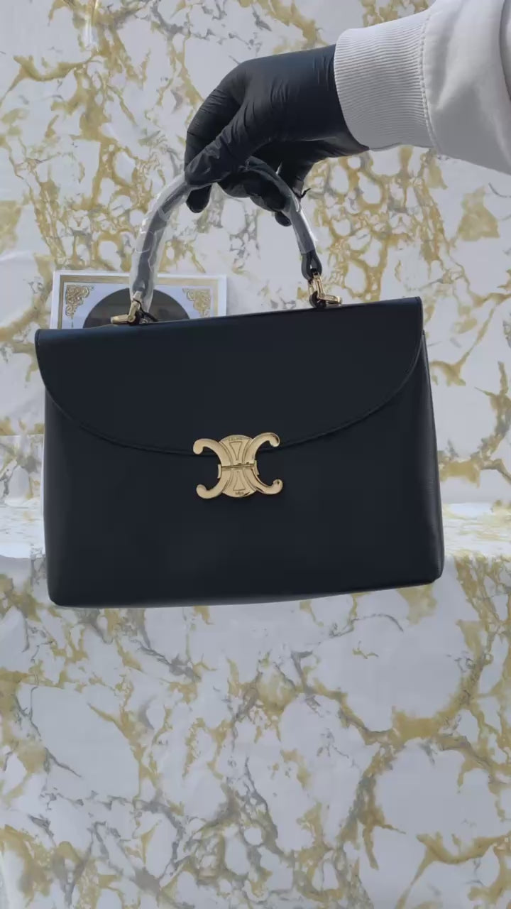 Celine medium nino bag in supple grained calfskin Black(25cm x 17.5cm)