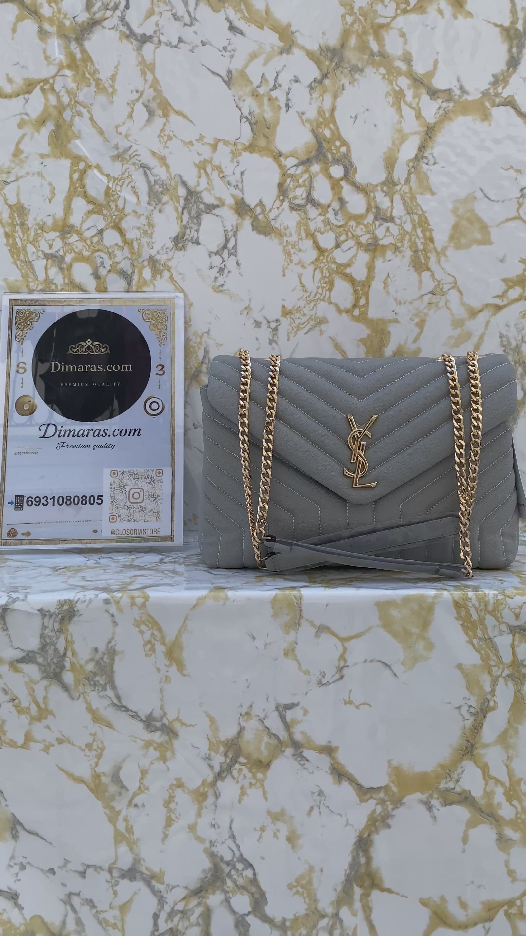 YSL LOULOU  GREY(24cm x 17cm)